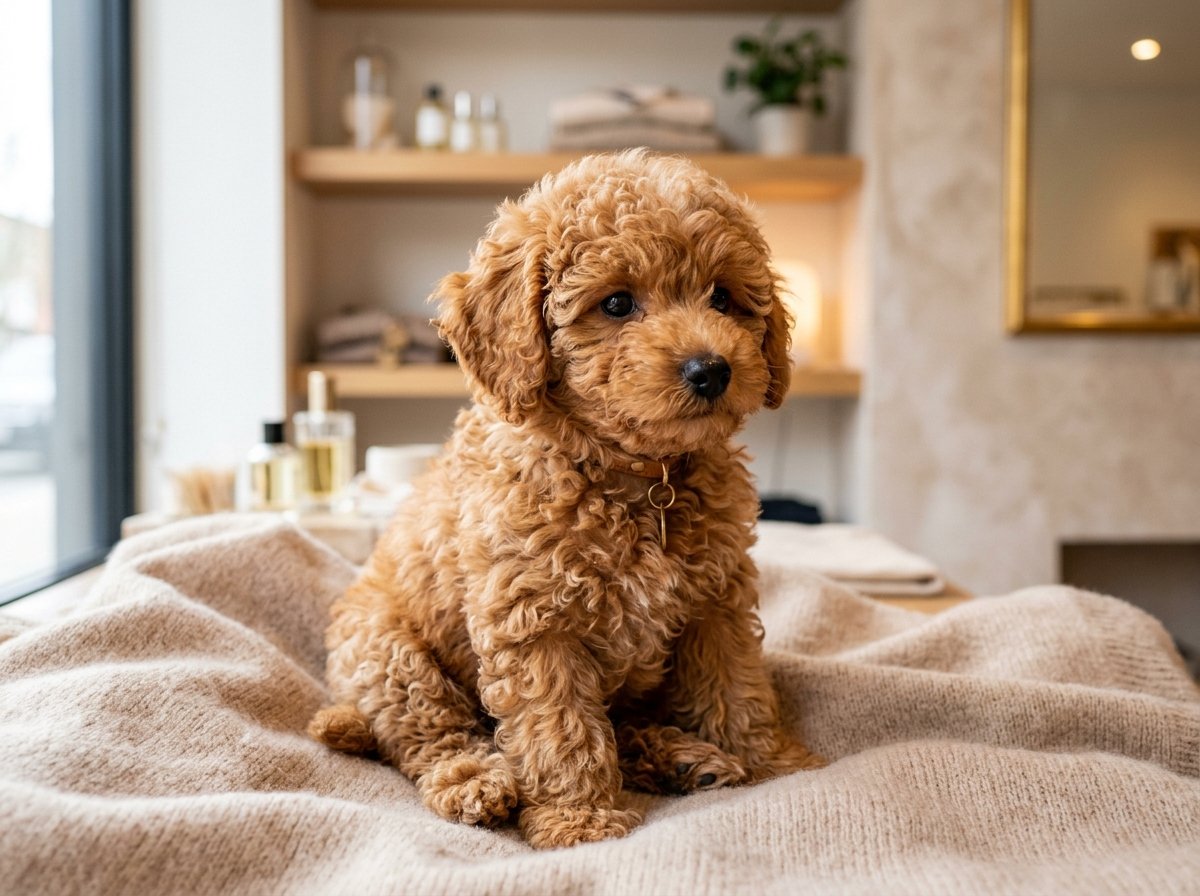 Toy Poodle Puppy training with treats
